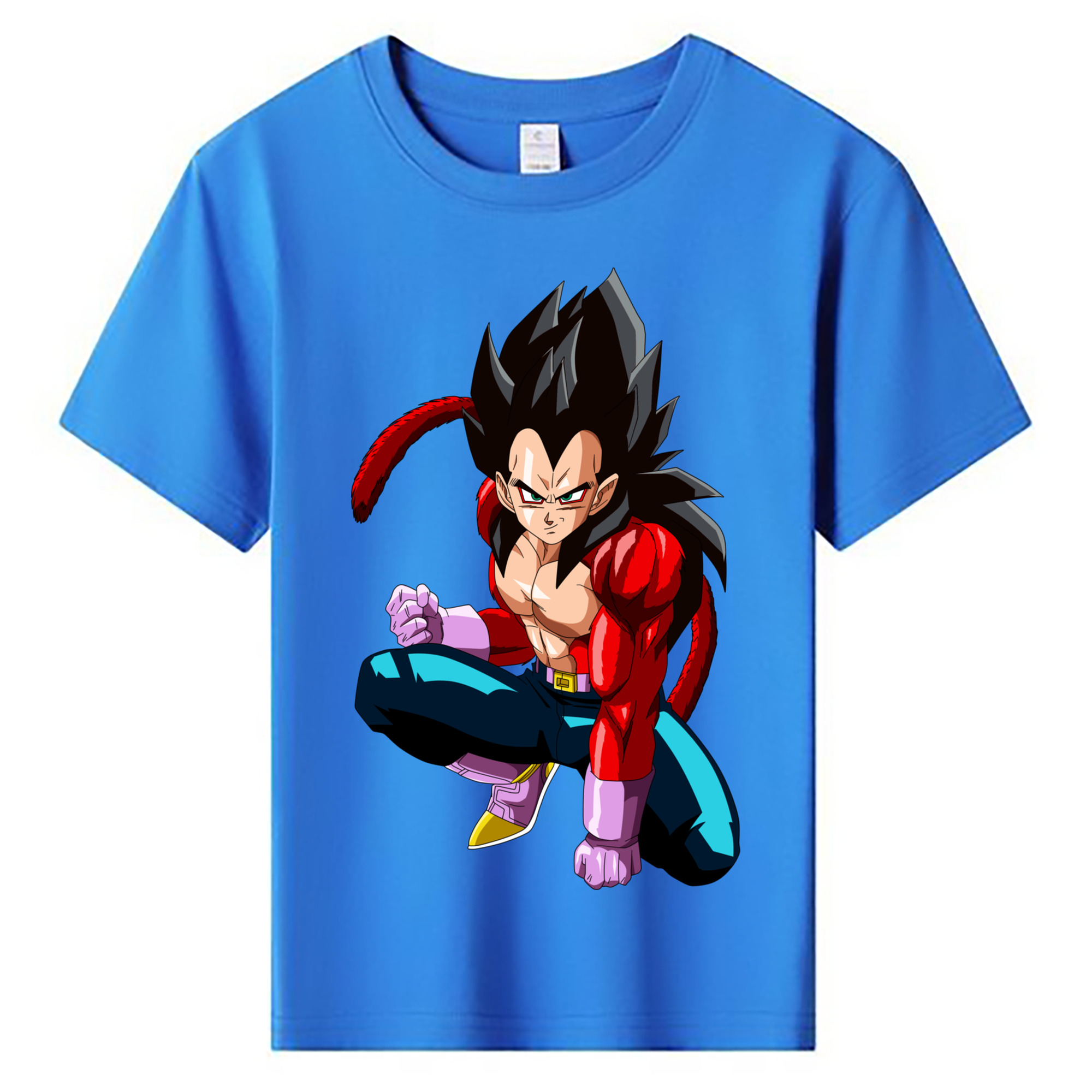 （画像用） ドラゴンボール ベジータ四世（Bejīta Yonsei）DRAGON BALL Vegeta IV 綿100％キッズTシャツ（フロントプリント）